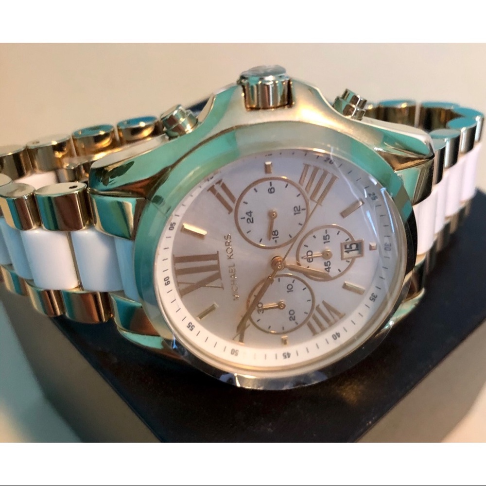 Michael Kors Gold & White Watch (Authentic)